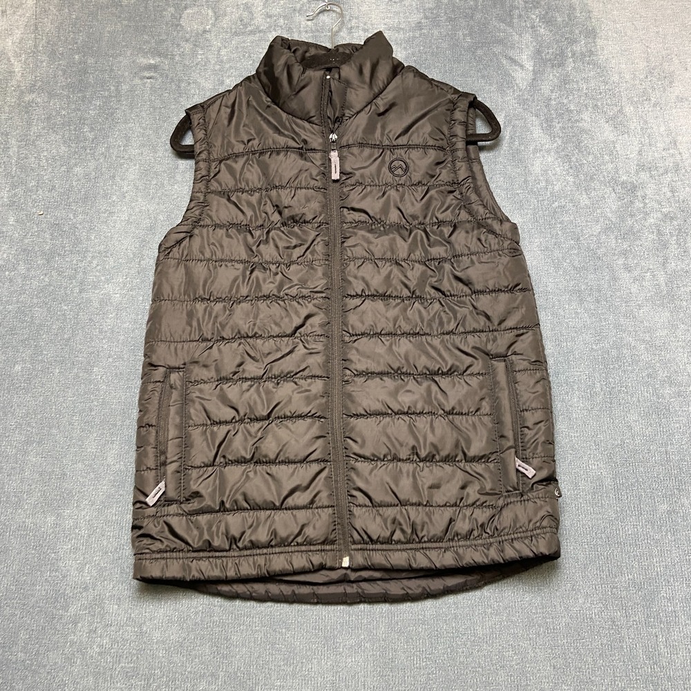 Frontier Supply Co Puffer Vest Mens Small Black Quilted Sleeveless Full Zip